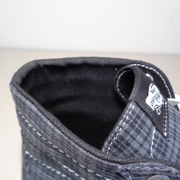 Vans Size 12 M Sk8-Hi TAPERED Black Plaid Canvas Sneakers New Women's Shoes - Picture 15 of 15